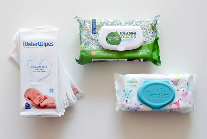 Display of Various Wet Wipes