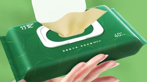 Eco friendly biodegradable wet wipes packaging for private label