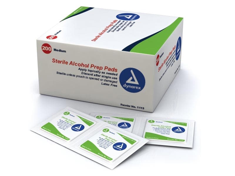 ulk 70% sterile alcohol prep pads individually wrapped in single-use sachets