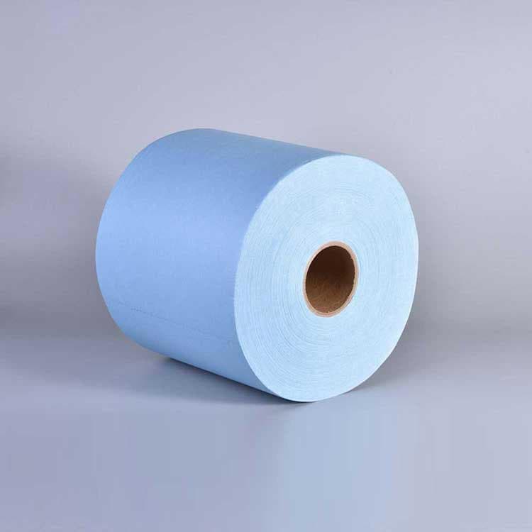 ulk blue shop towels industrial paper roll for machinery oil and water absorption