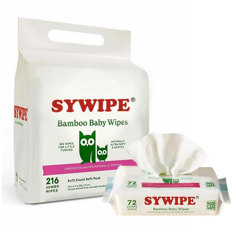 Custom 100% bamboo baby wipes private label service with single flow pack and multi-pack packaging choices from SYWIPE