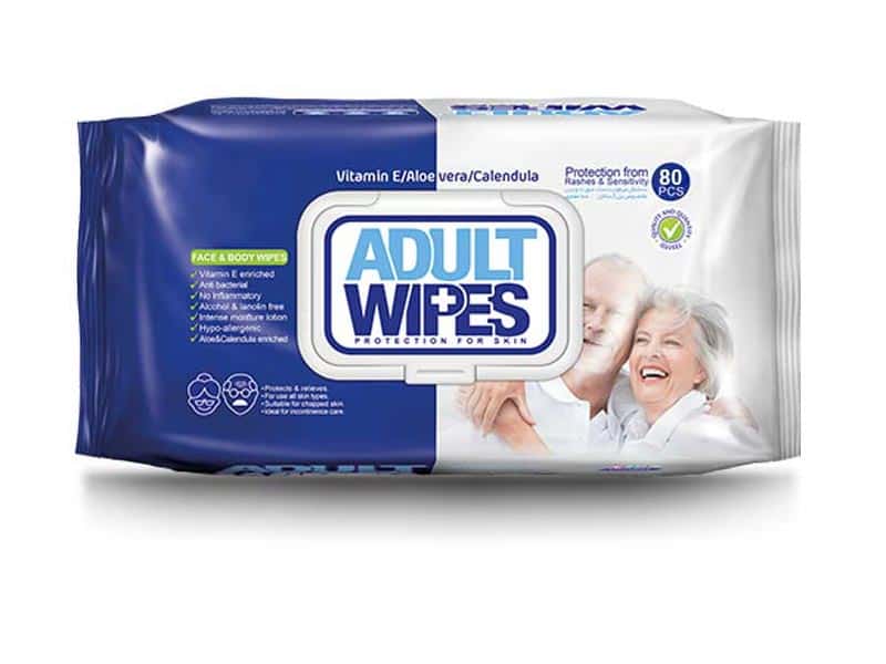 Bulk gentle adult incontinence care wipes for elderly care