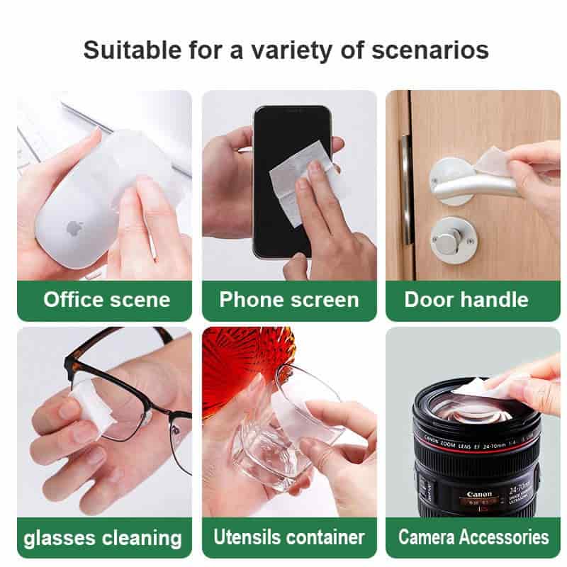 Instructional guide showing how to use alcohol prep pads for skin preparation before injection
