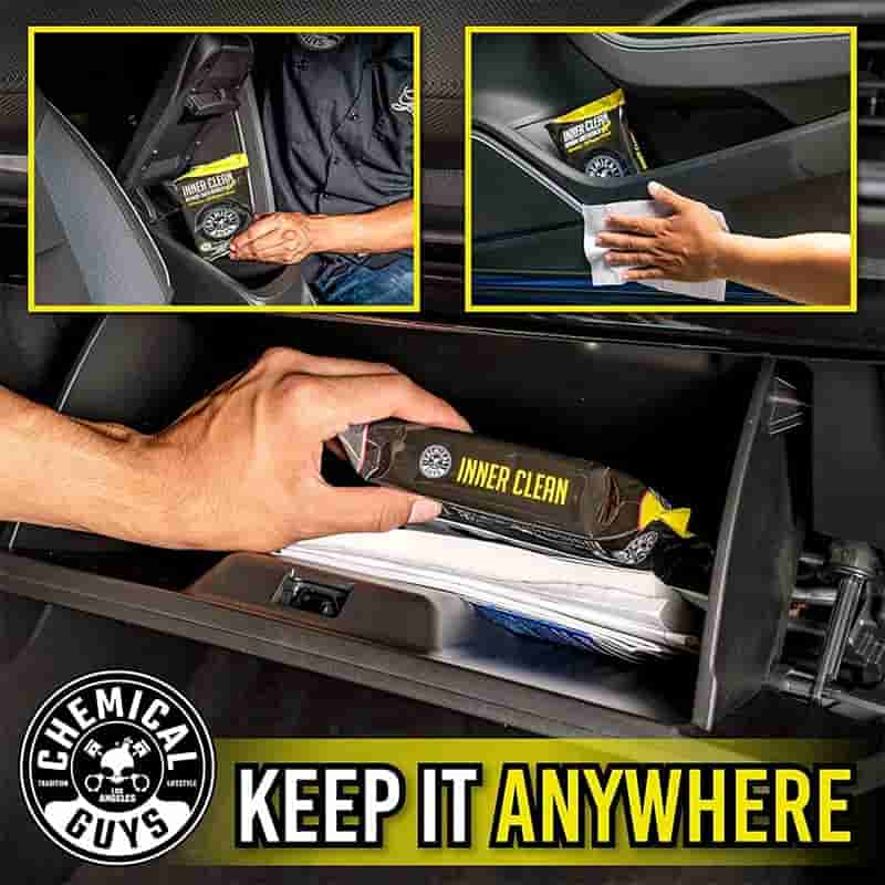 Portable private label automotive cleaning wipes soft pack storing easily in glove boxes and consoles
