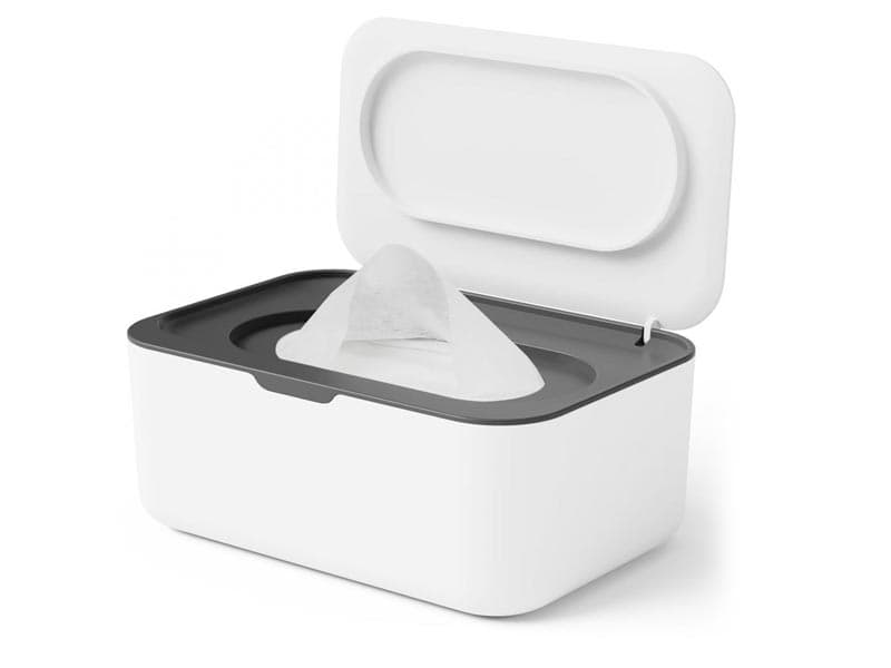 SYWIPE wholesale refillable baby wipe dispenser box with flip-top lid for nursery diaper changing
