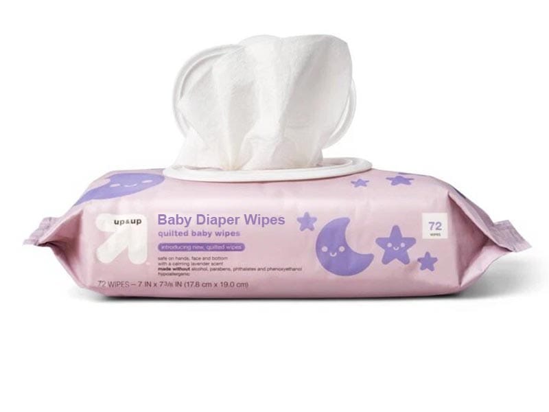 Soft newborn baby diaper wipes used for gentle cleansing during diaper changes manufactured by SYWIPE factory.