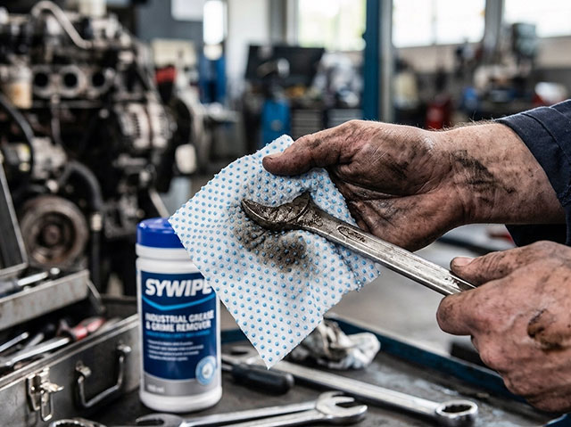How Do Industrial Wipes Remove Grease and Grime?